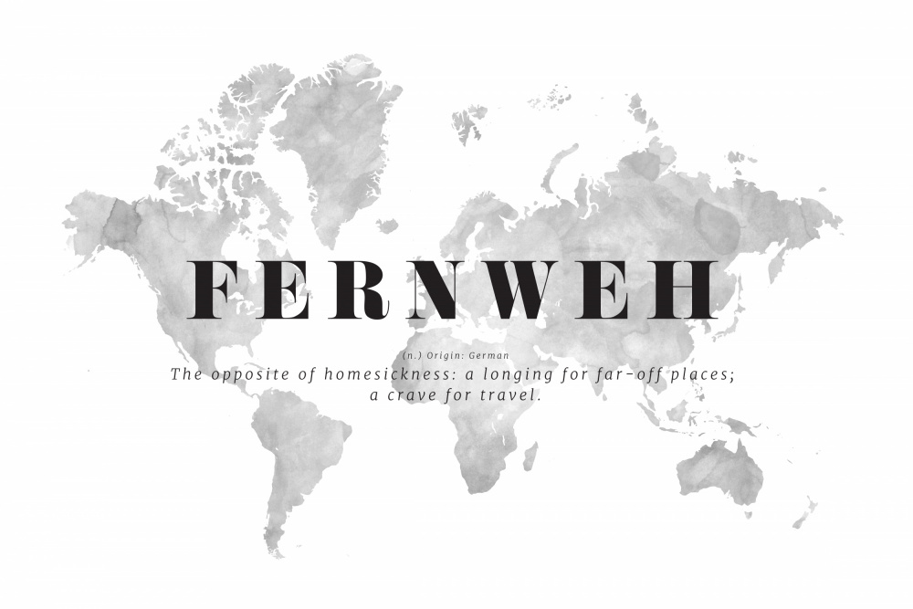 Fernweh world map von Rosana Laiz Blursbyai