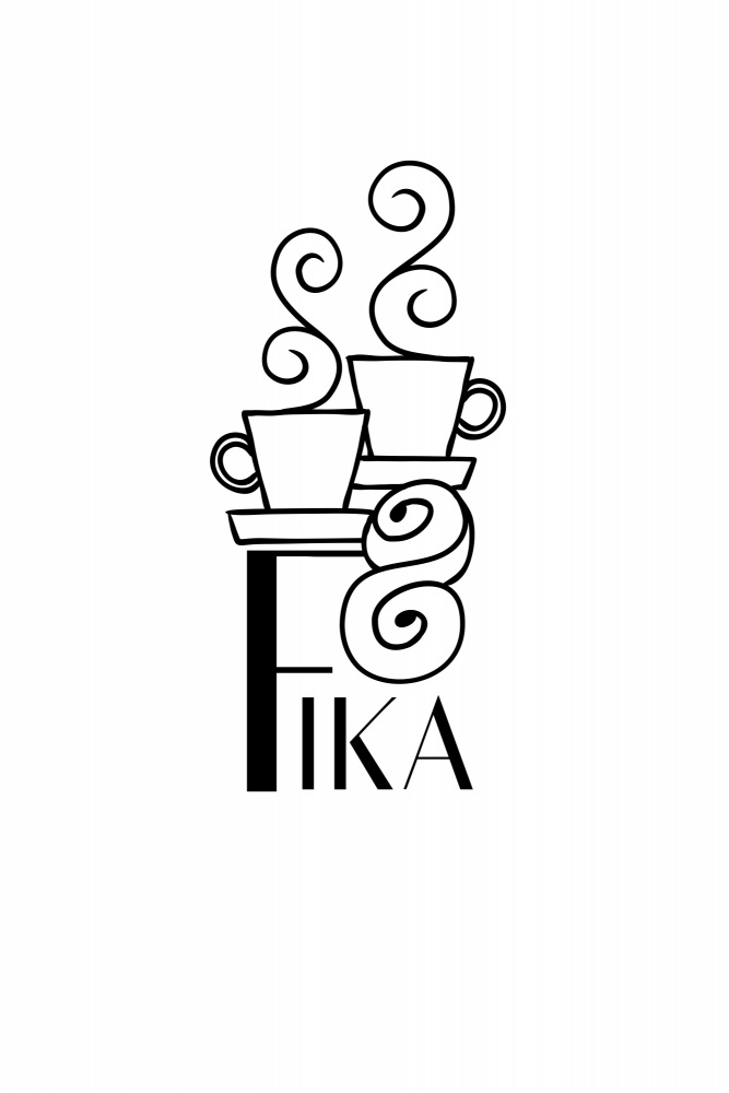 Fika line art illustration von Rosana Laiz Blursbyai