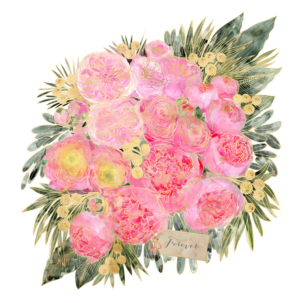 Forever Rekha bouquet in pink von Rosana Laiz Blursbyai