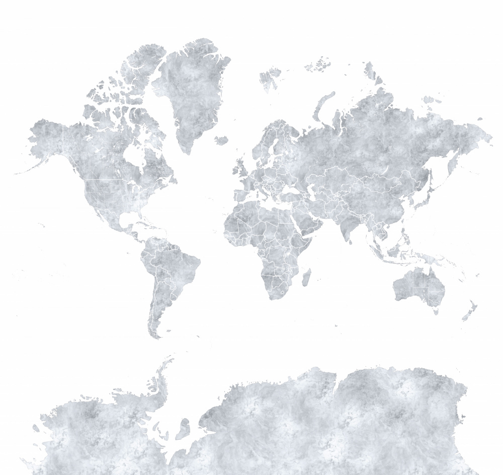 Gray world map von Rosana Laiz Blursbyai