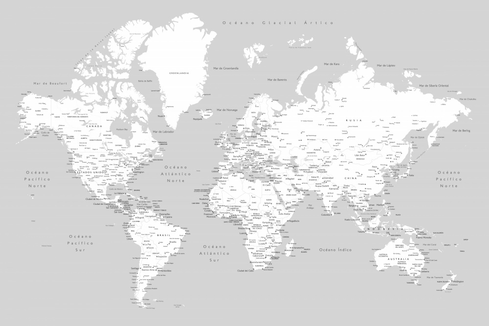 Hart world map in Spanish von Rosana Laiz Blursbyai