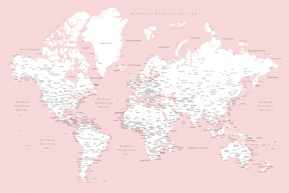 Leire world map in Spanish von Rosana Laiz Blursbyai