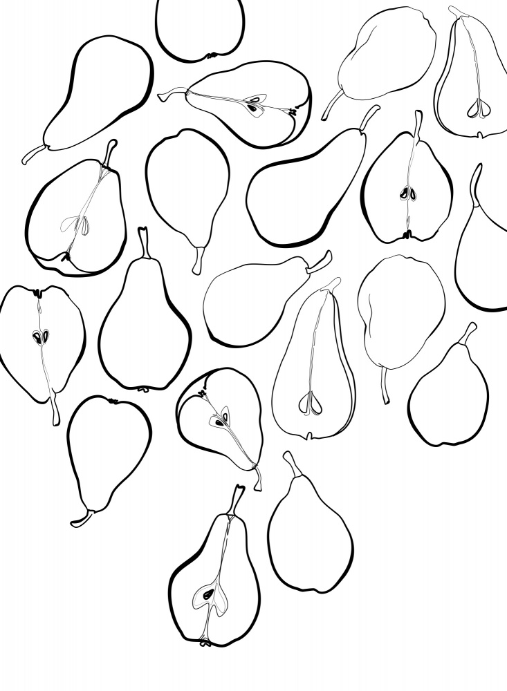 Line art pears von Rosana Laiz Blursbyai