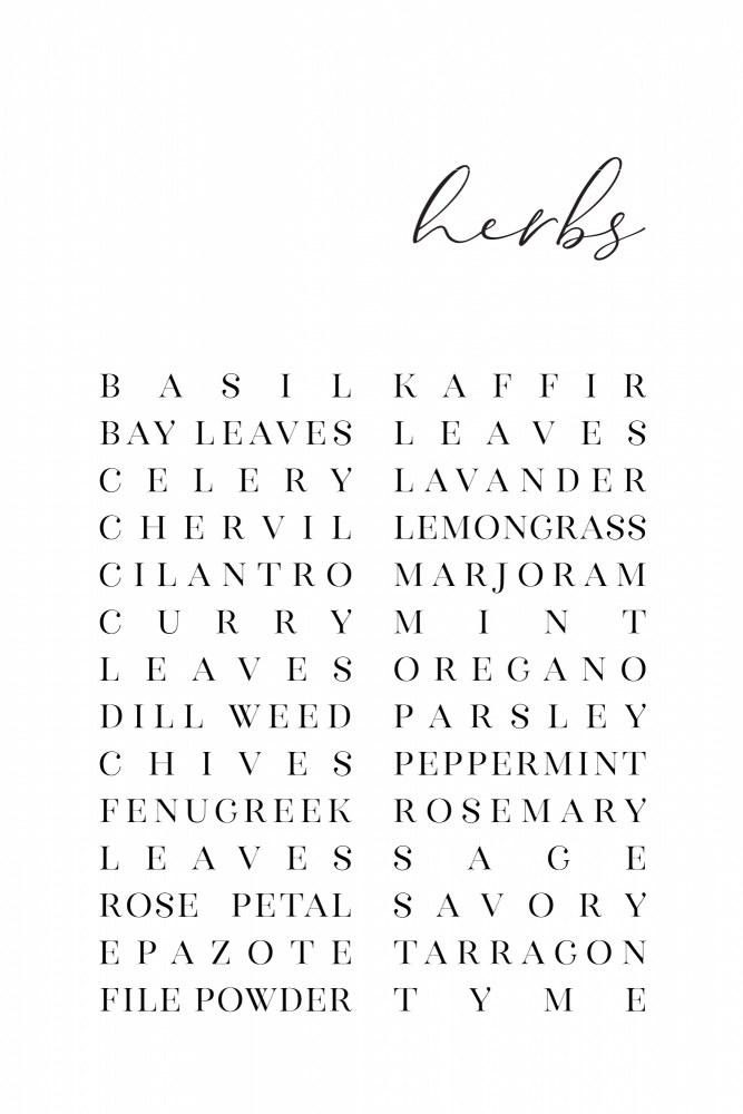 List of herbs von Rosana Laiz Blursbyai