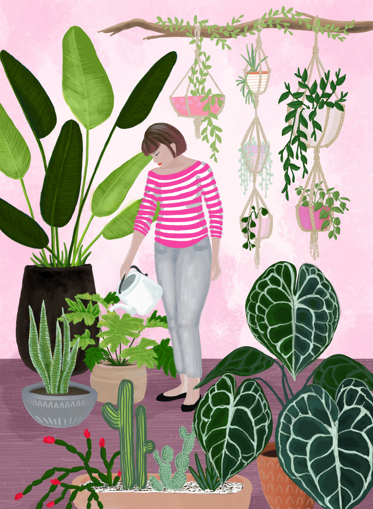 My home jungle in pink von Rosana Laiz Blursbyai