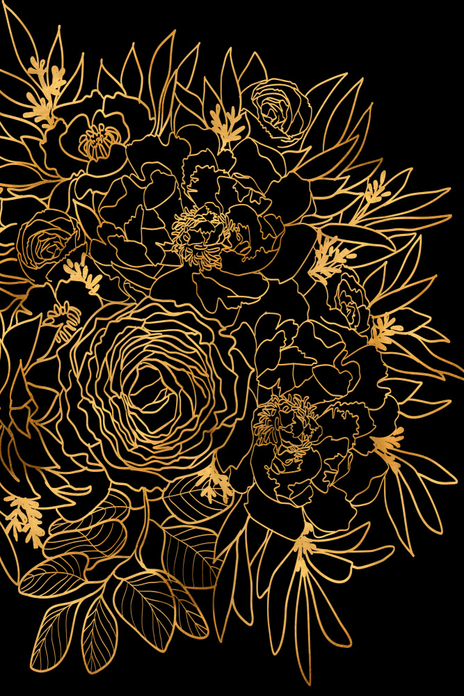 Nanette bouquet in gold and black von Rosana Laiz Blursbyai