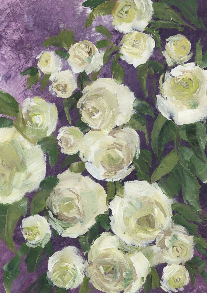 Noray painterly roses von Rosana Laiz Blursbyai