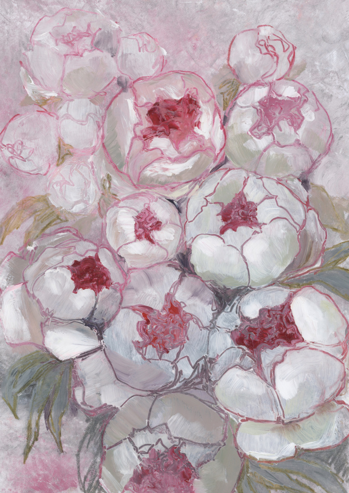 Nuria bouquet of peonies in pink von Rosana Laiz Blursbyai