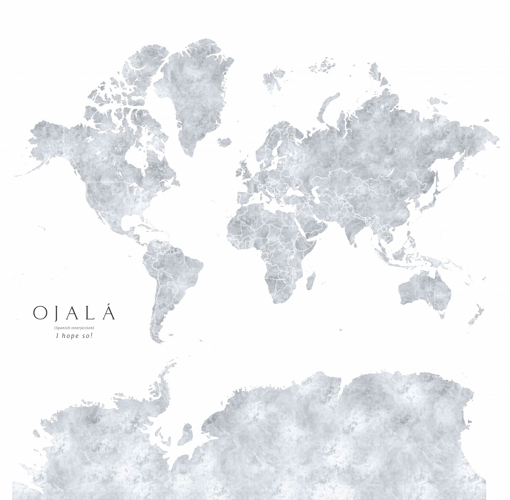 Ojalá world map von Rosana Laiz Blursbyai