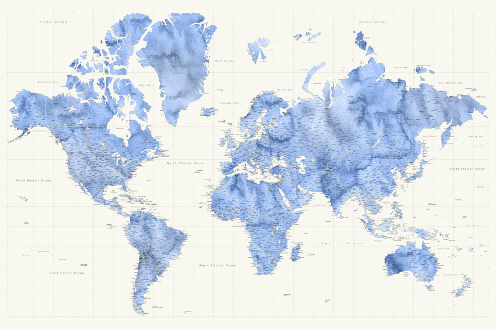 Parlan high detail world map von Rosana Laiz Blursbyai