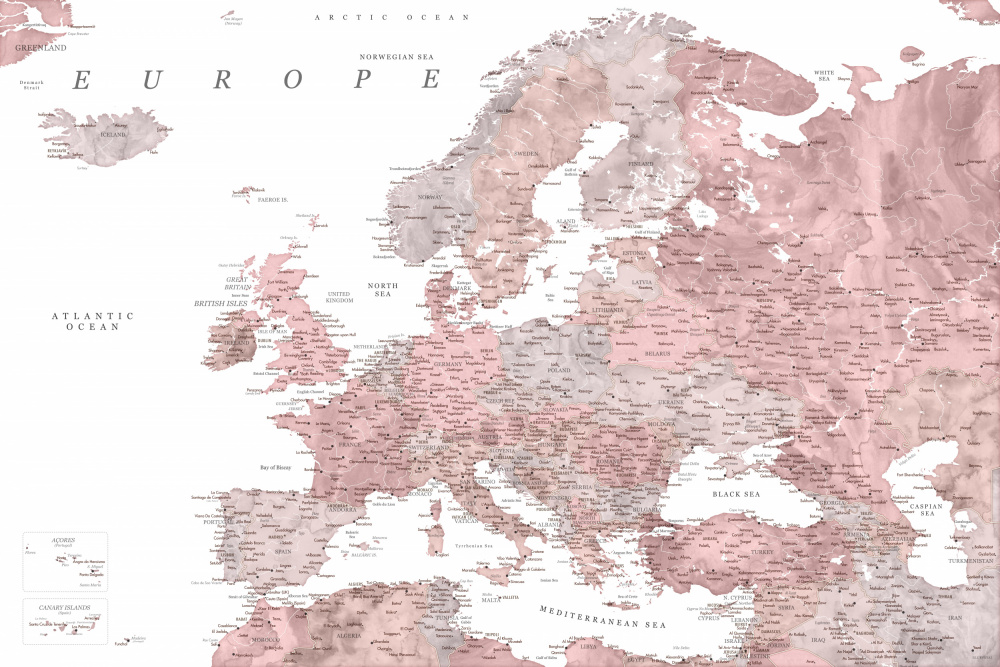 Piper detailed map of Europe von Rosana Laiz Blursbyai