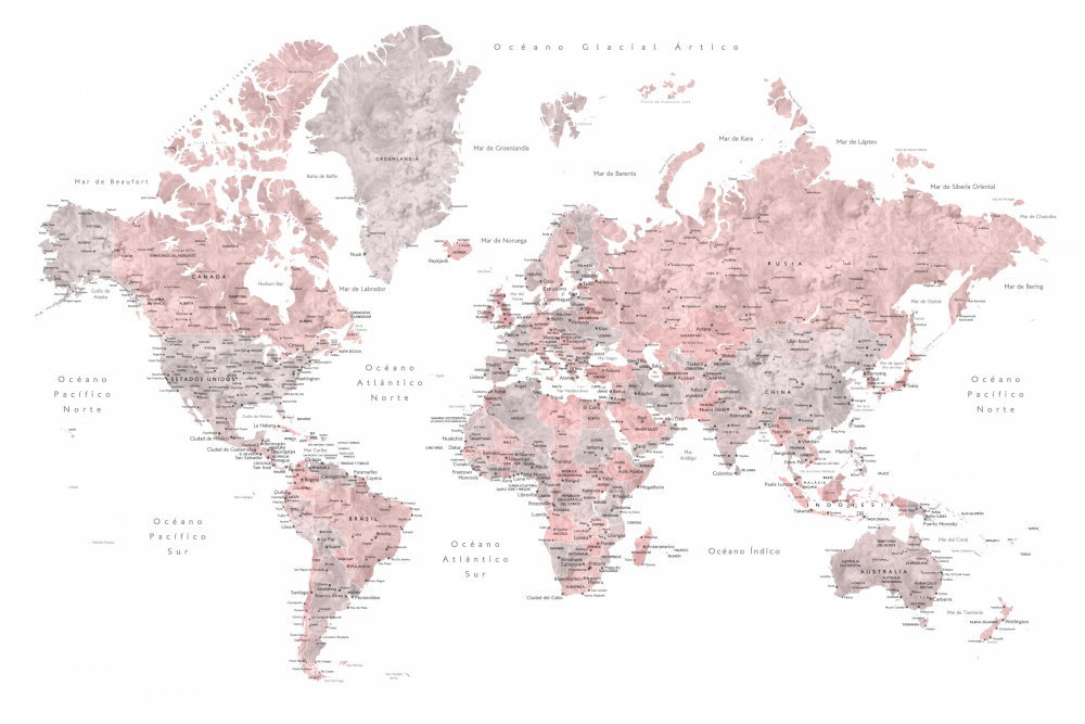 Piper world map in Spanish von Rosana Laiz Blursbyai