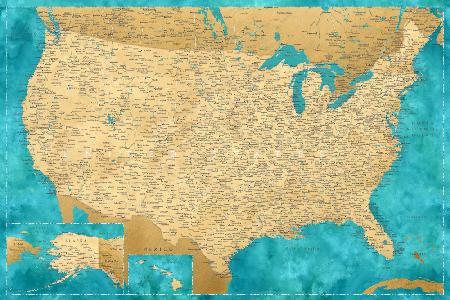 Highly detailed map of the United States, Lexy