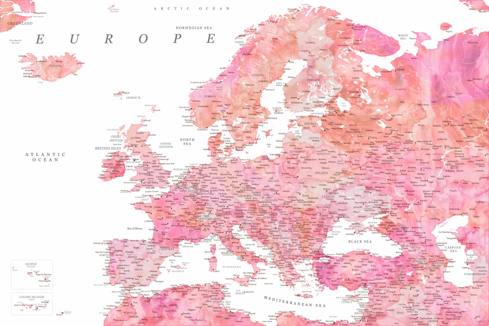 Tatiana detailed map of Europe von Rosana Laiz Blursbyai