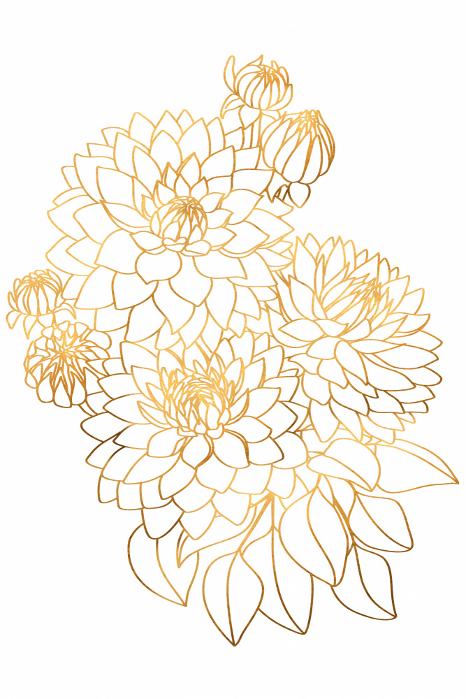 Pacey bouquet in gold von Rosana Laiz Blursbyai