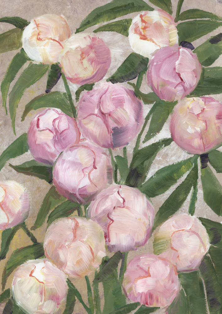 Valenty painterly peonies von Rosana Laiz Blursbyai