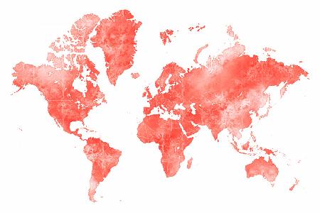 World map with outlined countries, Coralinah