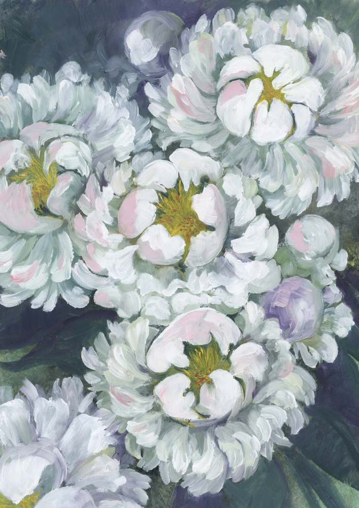 Willoh painterly peonies von Rosana Laiz Blursbyai