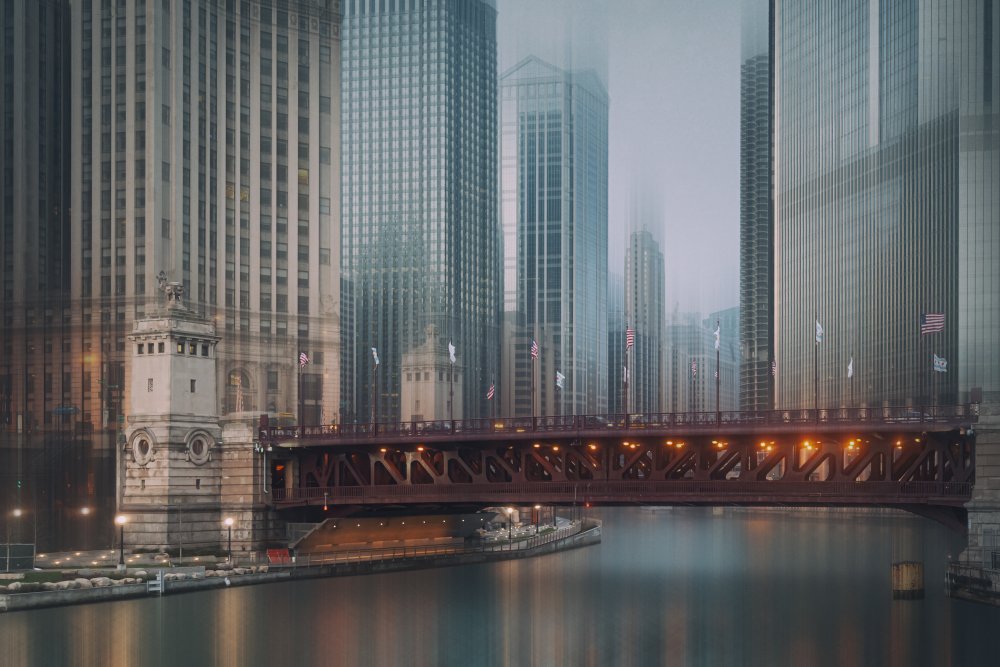 Chicago River Bridge von Roswitha Schleicher-Schwarz