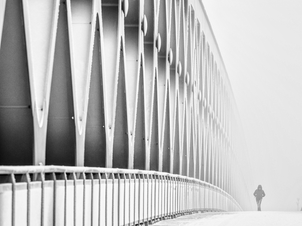 Bridge in fog von Rudolf Baranovic