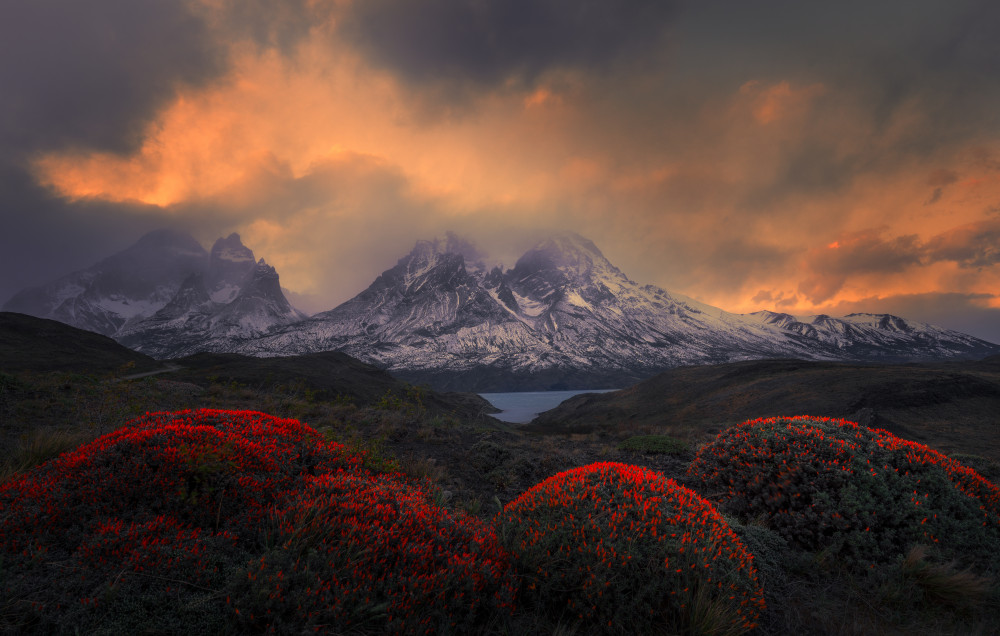 Fire Balls of Torres del Paine von Ruiqing P.