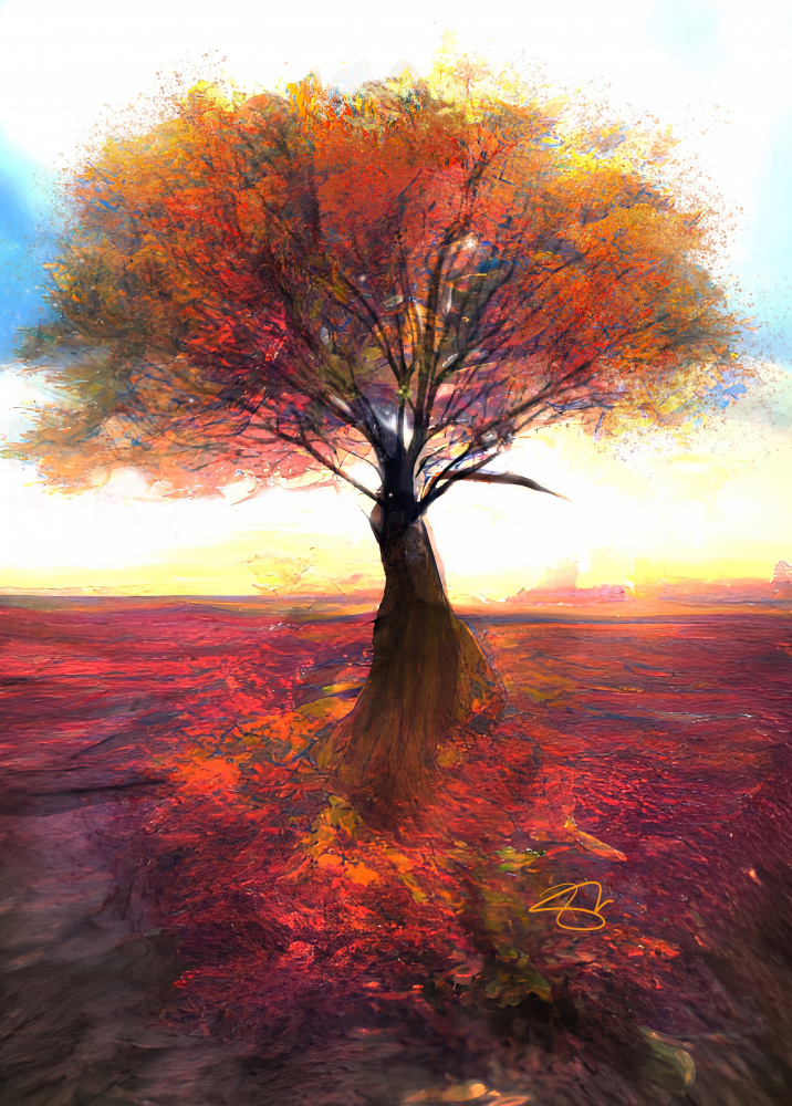 Tree in Autumn von Ruth Day