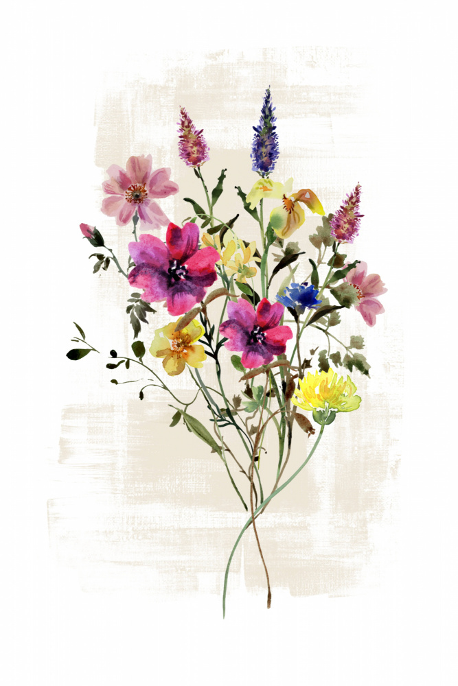 Wild Floral in rich shades von Sally Ann Moss