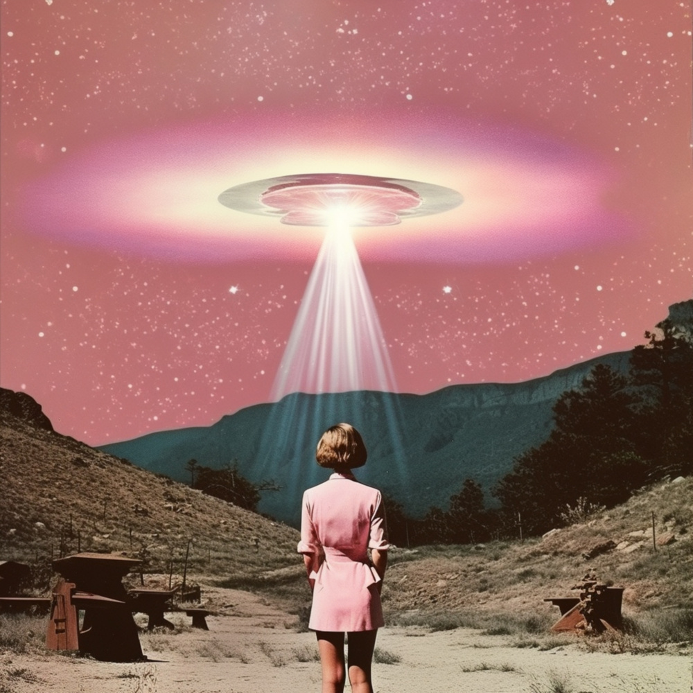 Beam Me Up Barbie 2 Collage Art von Samantha Hearn