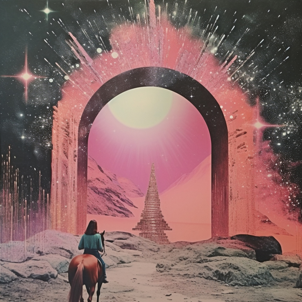 Through the Portal Collage Art von Samantha Hearn