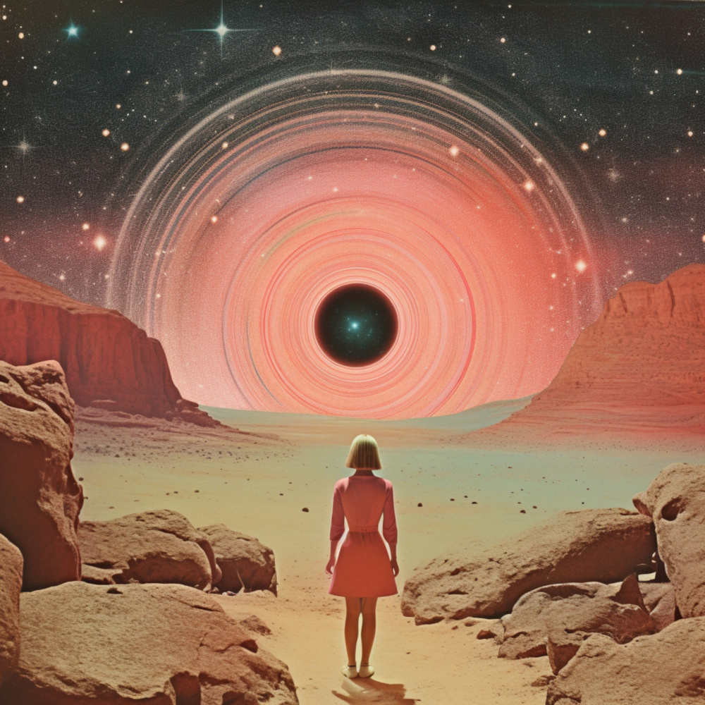 Through Time and Space Collage Art von Samantha Hearn