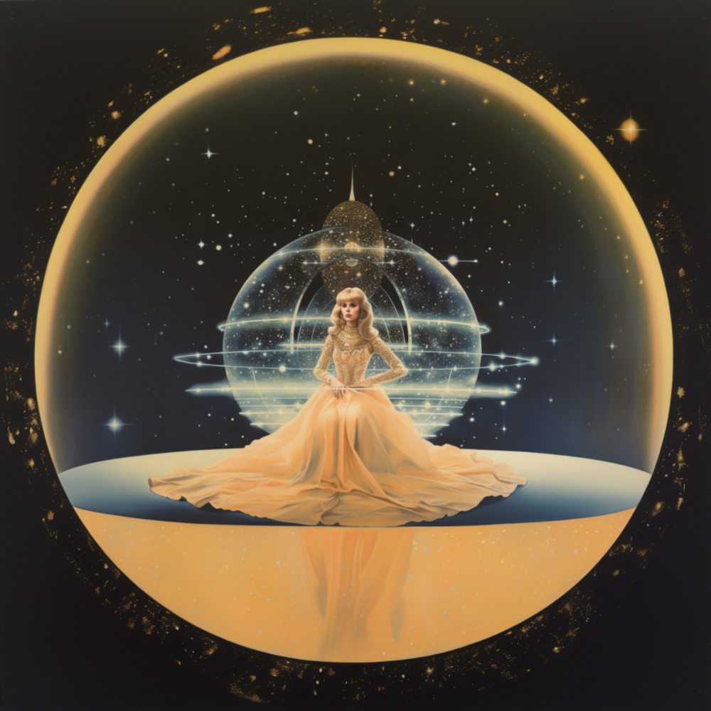 Princess of Space Collage Art von Samantha Hearn