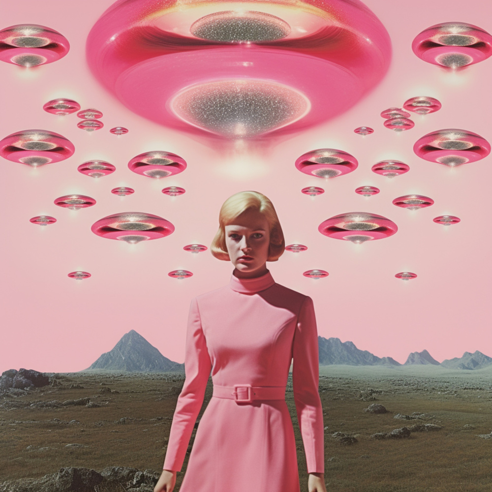 Surreal UFO Collage Art von Samantha Hearn