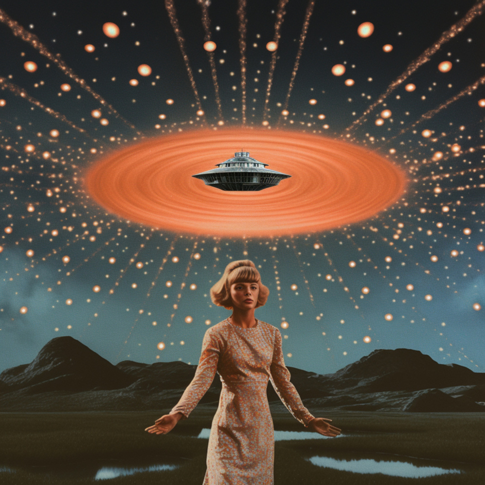 UFO Collage Art von Samantha Hearn