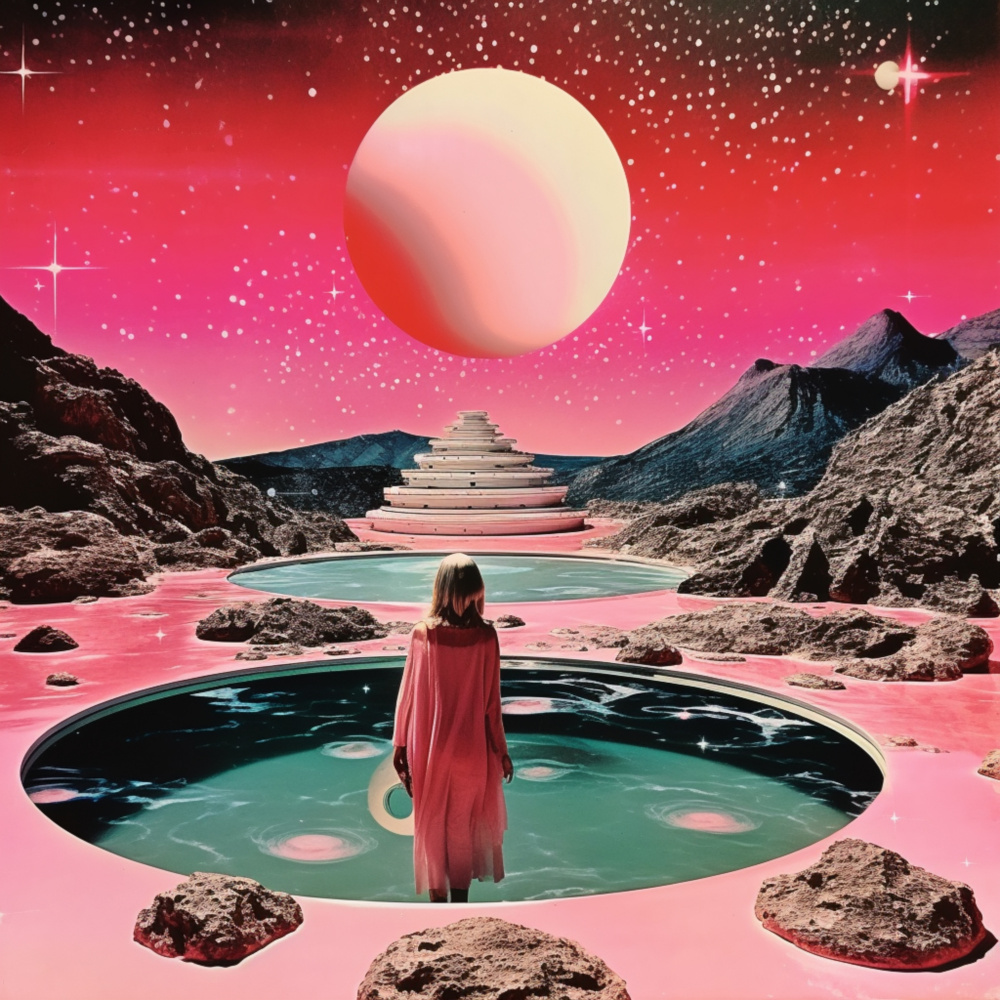 Space Collage Surreal Art von Samantha Hearn