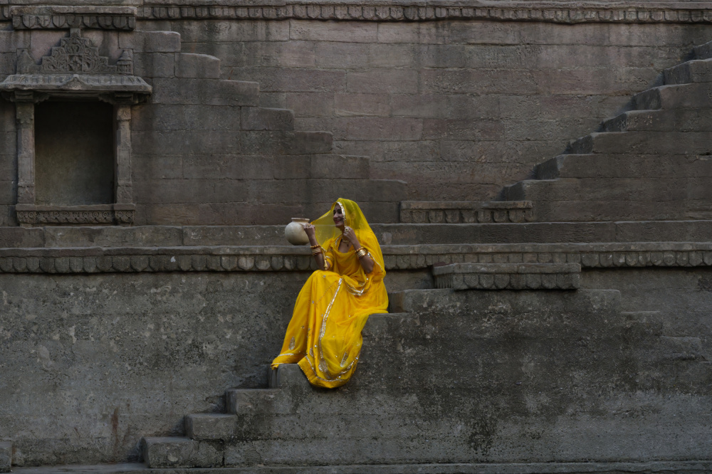 Lady in Stepwell von SAMIR KUMAR SAMANTA