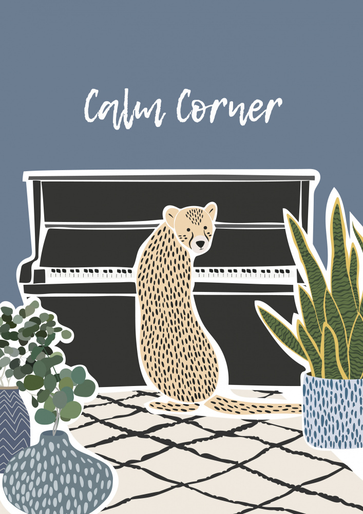 Calming Corner Kids Cheetah Piano Print von Sarah Manovski