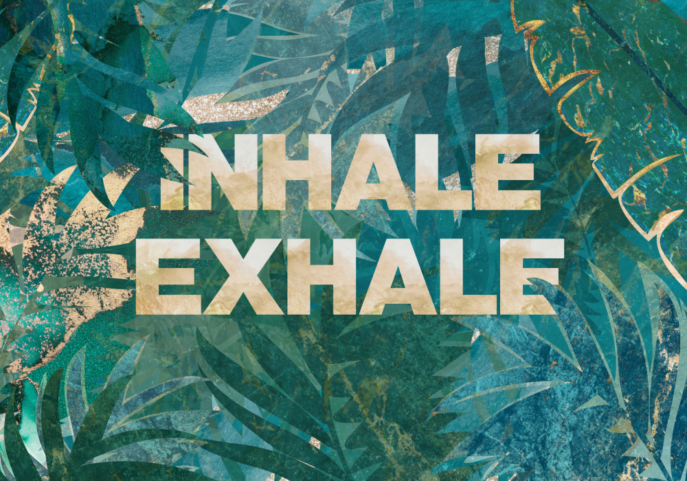 Inhale exhale typography 2 von Sarah Manovski