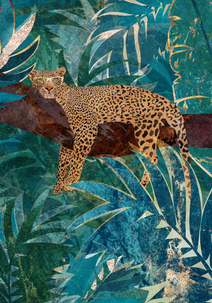 Lazy Leopard in the jungle von Sarah Manovski