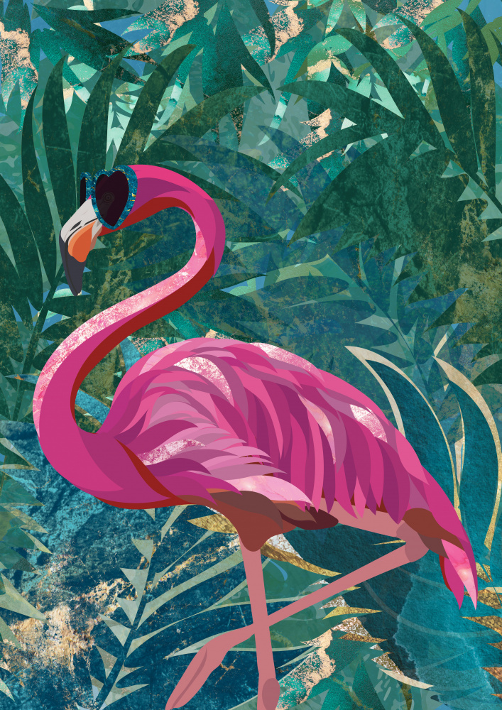 Flamingo in the Jungle von Sarah Manovski