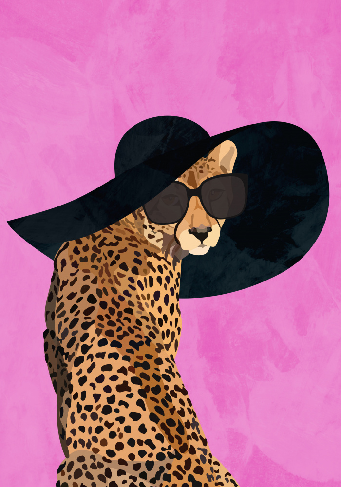 Cheetah Hat Pink von Sarah Manovski