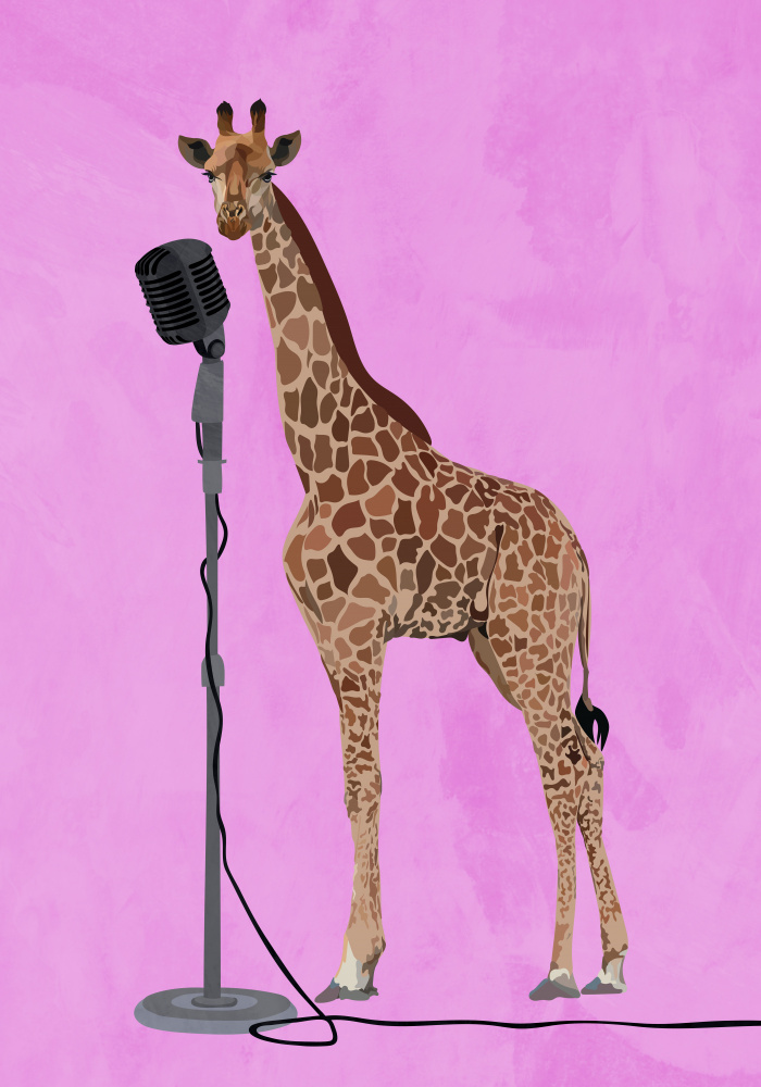 Giraffe Microphone Pink 01 von Sarah Manovski