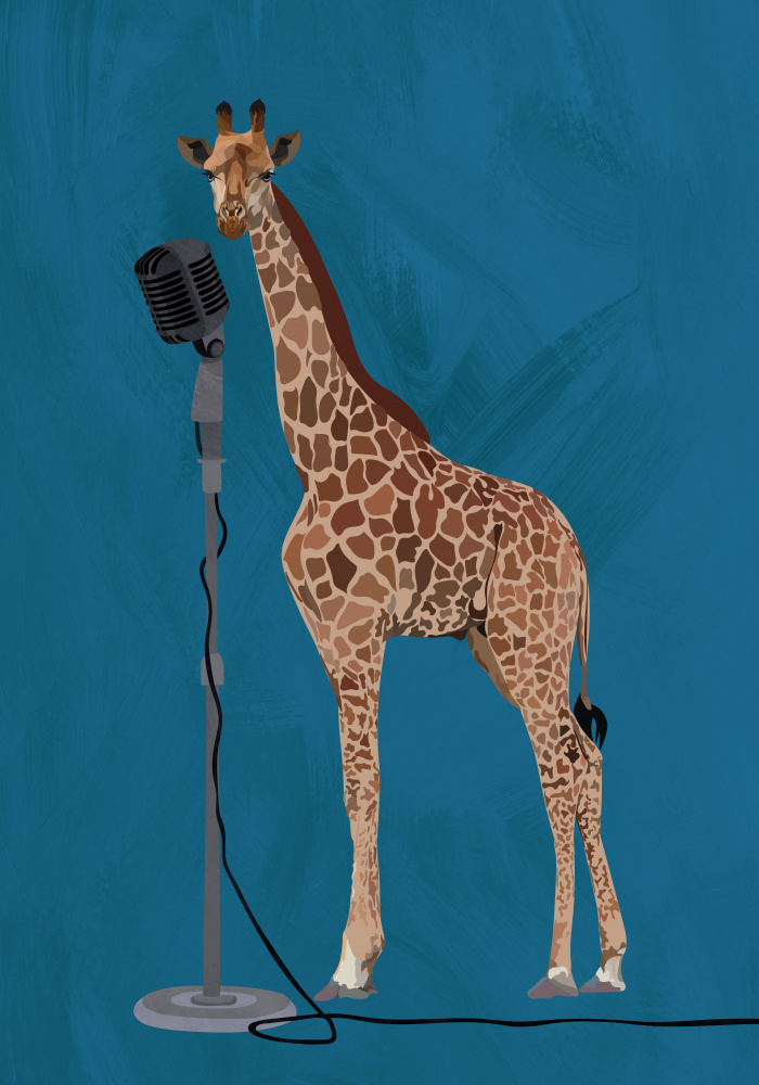 Giraffe Microphone Pink 2 01 von Sarah Manovski