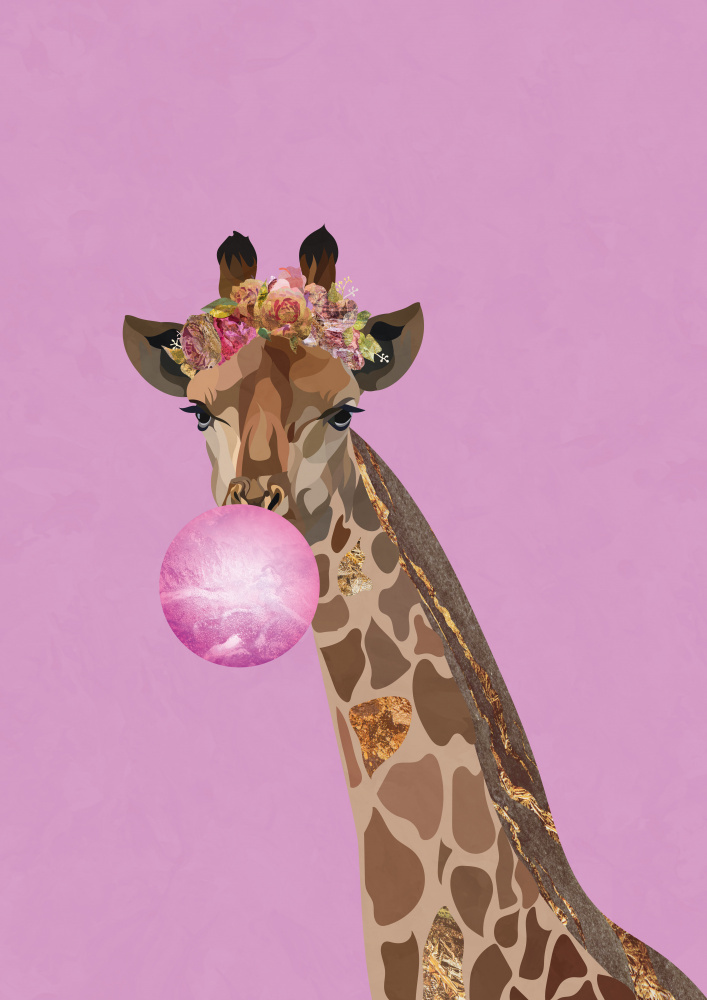 Giraffe pink bubblegum von Sarah Manovski