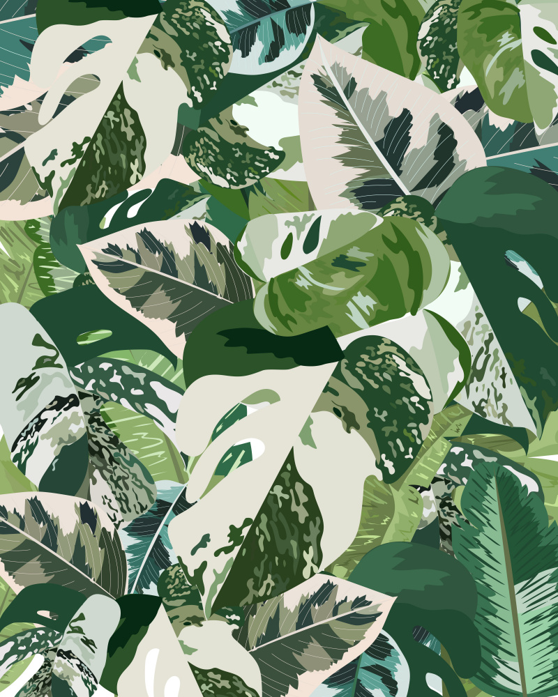 Green jungle leaves von Sarah Manovski