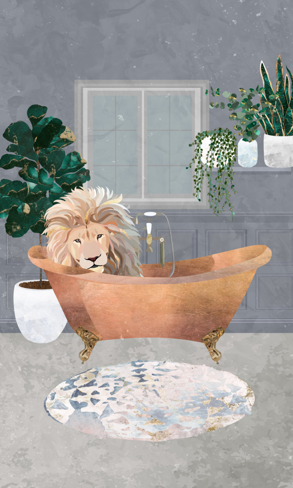 Leo Lion in Copper Bath von Sarah Manovski