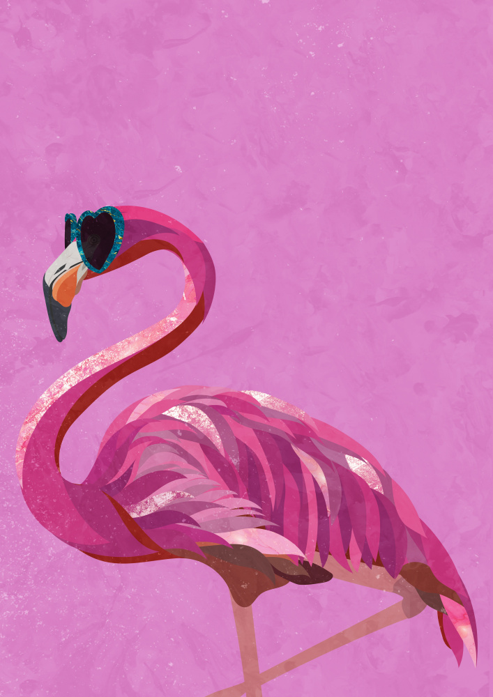 Magenta Metallic Flamingo von Sarah Manovski