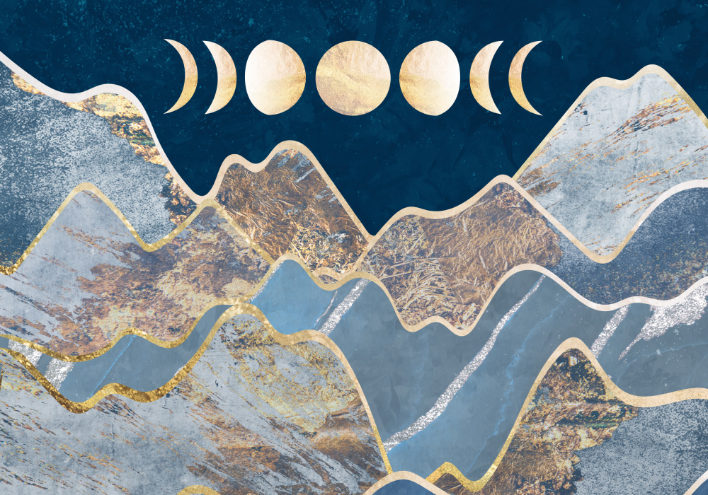 Metallic Moon Cycle in the Mountains von Sarah Manovski