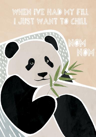 Childrens panda typography