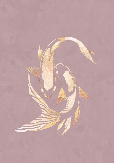 Pink gold koi fish 2