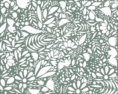 Scandi green white pattern